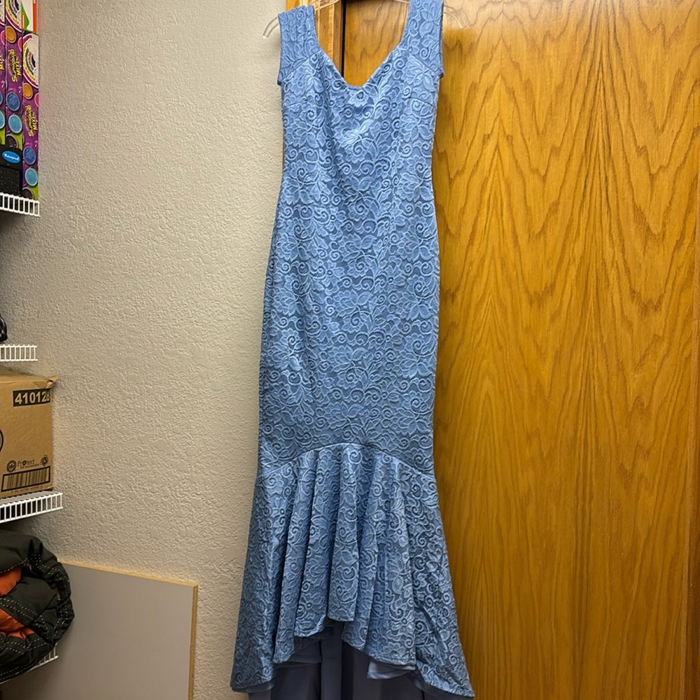 Blue lace mermaid dress